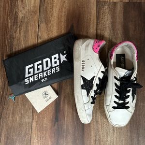 Golden Goose Super-Star Sneakers - Black & Pink - Sz 35